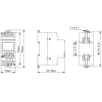 Wyłącznik czasowy TM627 szyna DIN [22200000501]